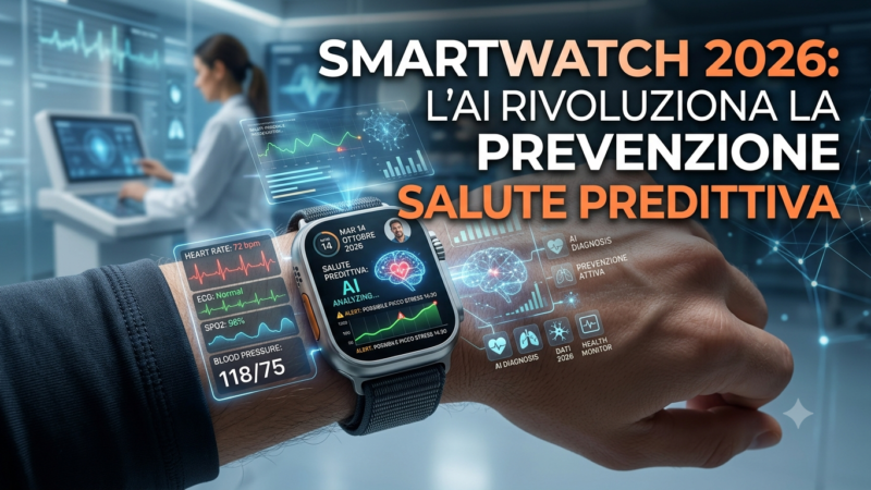 Smartwatch 2026: L’AI Rivoluziona la Prevenzione Salute Predittiva